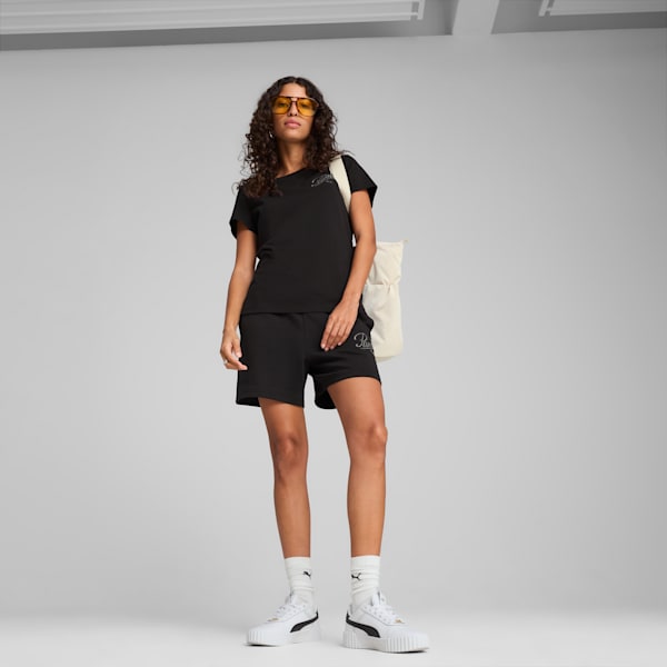SCRIPT Women's High-Waist 5" Shorts, PUMA Black, extralarge-IND